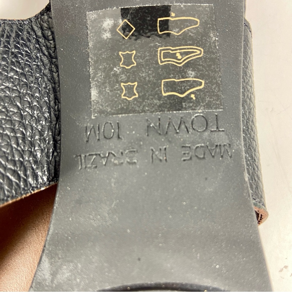 Brighton Black and Brown Heels with Decorative Metal Detail - Picture 12 of 12